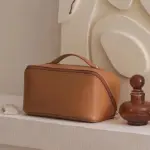 MAPLIVO™ SALY LEATHER TRAVEL MAKEUP BAG