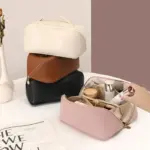 MAPLIVO™ SALY LEATHER TRAVEL MAKEUP BAG