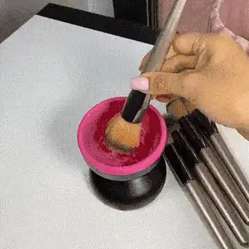 Brush cleaner demonstration