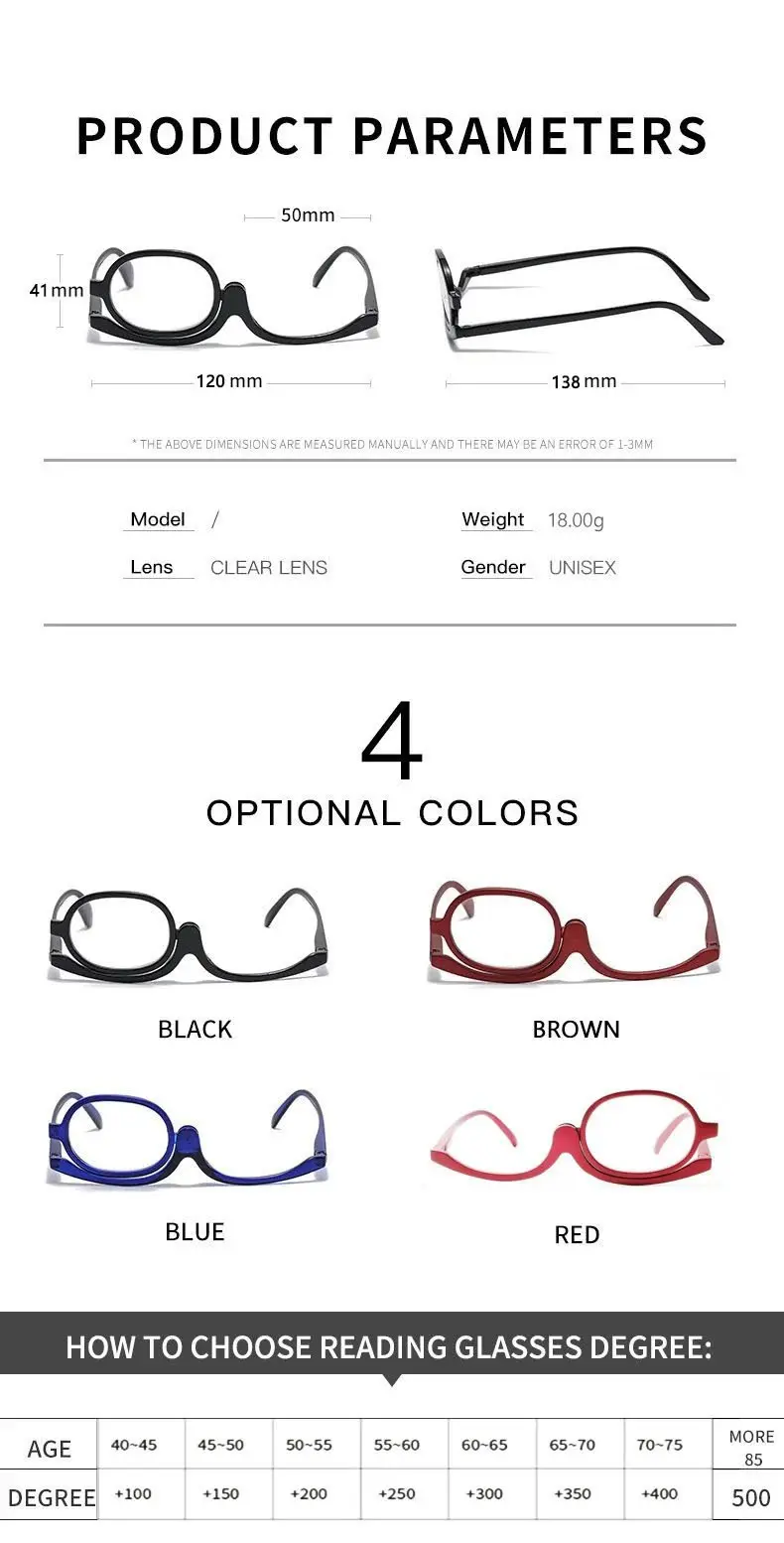 Stylish Makeup Reading Glasses