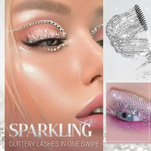 Lush lashes with glitter
