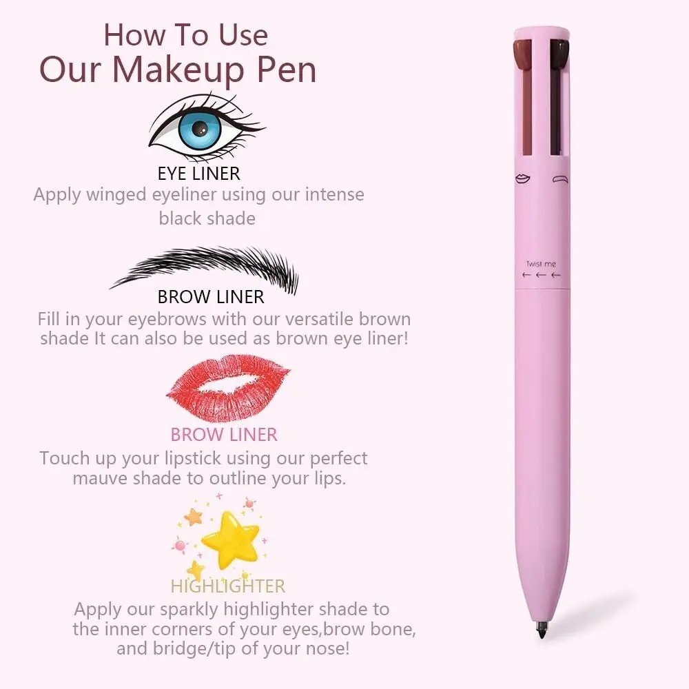 Compact makeup pen in its case